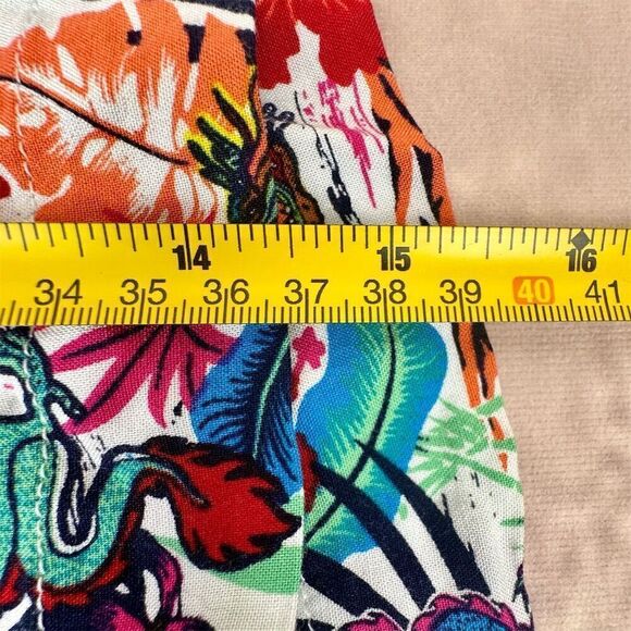 Noisy May Women's Floral Dragon Print Shorts Tropical Parrot Palm Size S - Picture 9 of 12